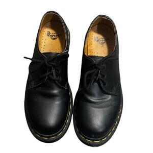 Dr. Martens 1461 Black Smooth Leather 3-Eye Shoes Women's Size 7
